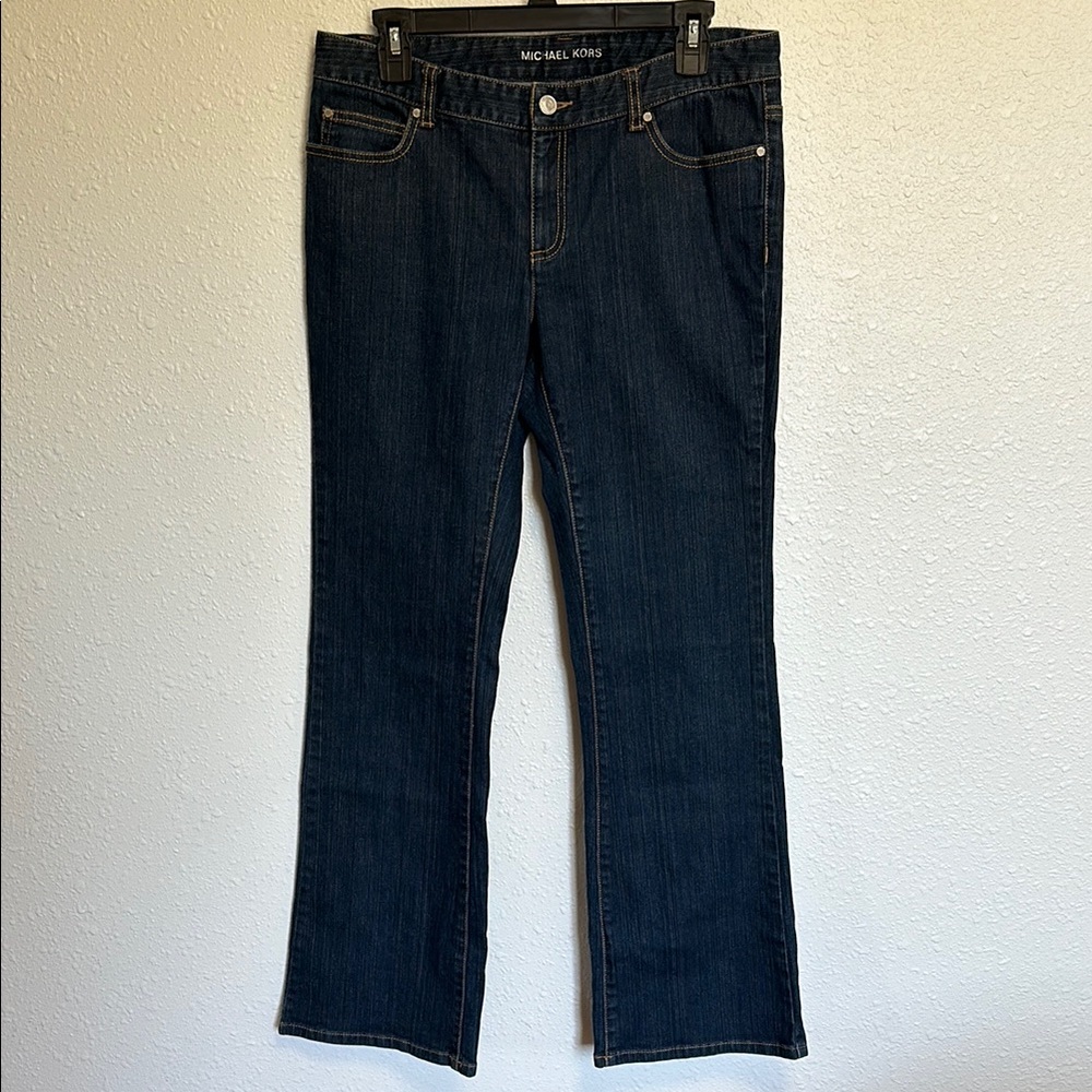 Michael Kors Women's Boot Cut Dark Blue Jeans Size 8